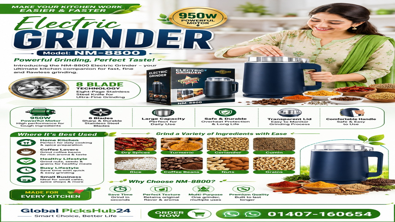 NM-8800 950W Electric Grinder