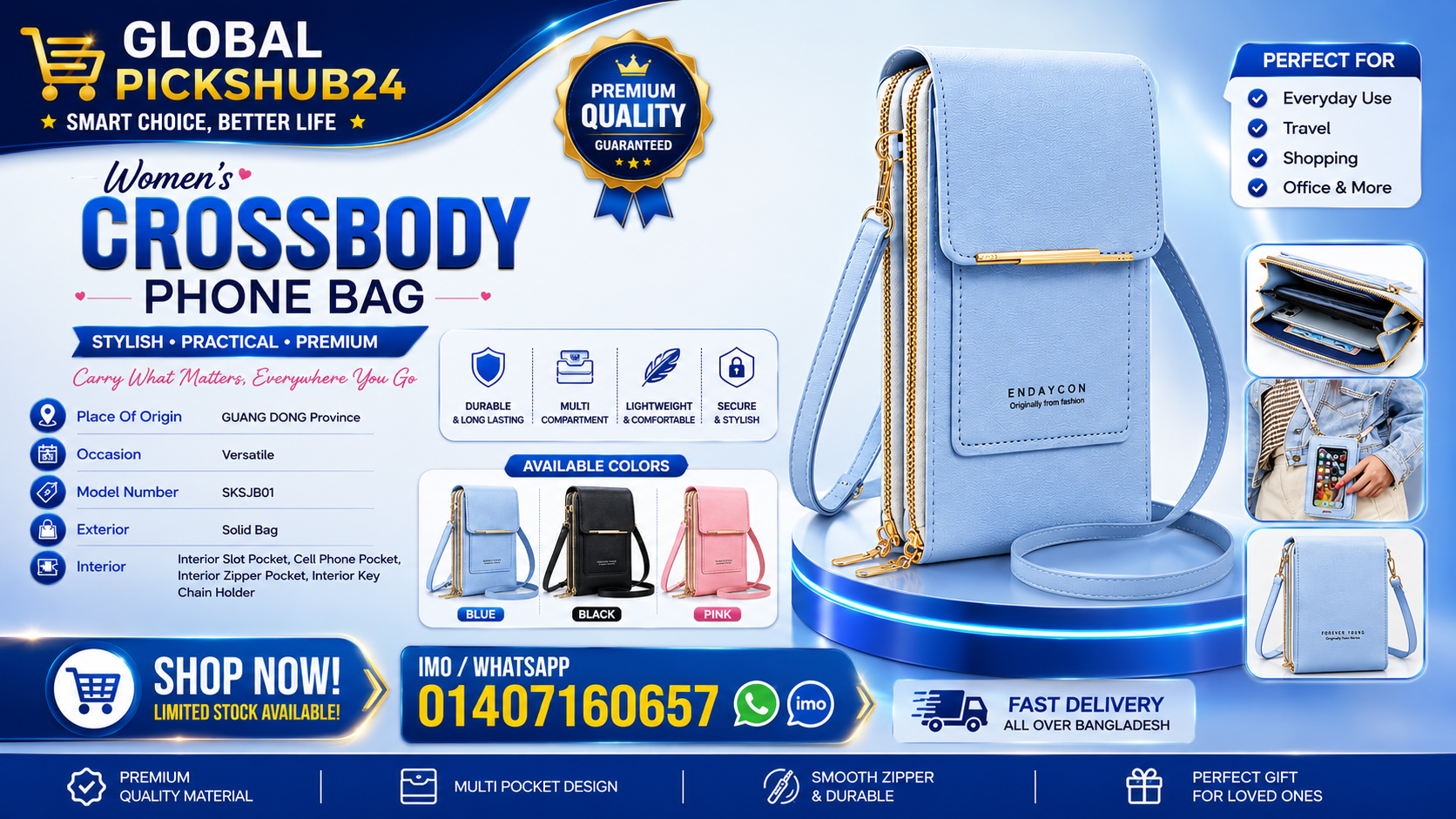 Women’s Premium Crossbody Phone Bag